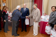 NO TABLOID - Monaco National Day Gifts Distribution at the Red Cross
