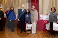 NO TABLOID - Monaco National Day Gifts Distribution at the Red Cross
