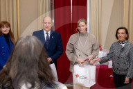 NO TABLOID - Monaco National Day Gifts Distribution at the Red Cross