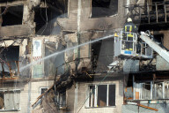 Aftermath of Russian attack in Kyiv’s Desnianskyi District - Ukraine