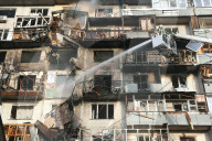 Aftermath of Russian attack in Kyiv’s Desnianskyi District - Ukraine