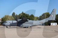 A CASA C295M aircraft of the Spanish Air Force at the Getafe Military Base