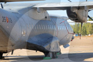 A CASA C295M aircraft of the Spanish Air Force at the Getafe Military Base
