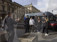 Atmosphere Around Louvres Museum Following Robbery - Paris
