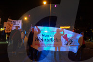 Protest Against Compulsory Military Recruitment In Cologne