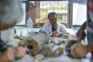 The Process Of Preparation And Contesting Ancient Elephant Fossils