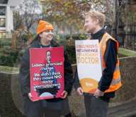 Striking Resident Doctors on the BMA picket line