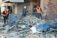 Russian Massive Drone And Missile Attack Hit Several Residential Districts Of Kyiv - Ukraine