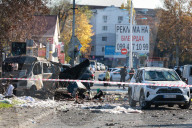 Russian forces hit commercial area in Chornomorsk