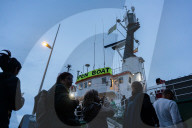 Greenpeace's Arctic Sunrise Ship Docks In Barcelona