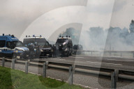 Clashes Between Demonstrators And Anti-riot Police During The Demonstration In Support Of The Global Sumud Flotilla After The Interception By The Israeli Army Off The Coast Of Gaza During The General Strike On The East Ring Road In Milan