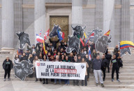 Anti-Bullfighting Protesters Rally in Front of Congress - Madrid