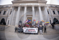 Anti-Bullfighting Protesters Rally in Front of Congress - Madrid