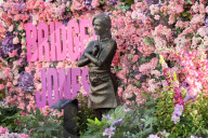 Renee Zellweger at unveiling of Bridget Jones statue in London