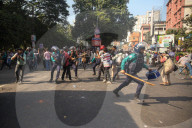 Clashes Erupt Between Security Forces And Protesters.