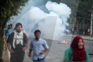 Clashes Erupt Between Security Forces And Protesters.