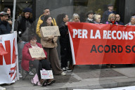 Victims Of The Valencia Floods Of October 2024 Have Gathered In Front Of The Congress Of Deputies In Madrid