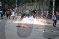 Clashes Erupt Between Security Forces And Protesters.