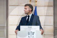 President Macron And President Zelensky Press Conference - Paris