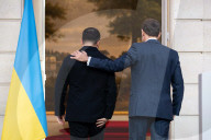 President Macron And President Zelensky Press Conference - Paris