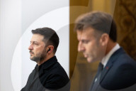 President Macron And President Zelensky Press Conference - Paris