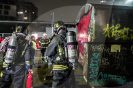 Civil Protection, Police, Red Cross, And Firefighters Conduct An Exercise In The Railway Tunnel.