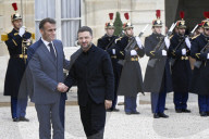President Zelensky Meets President Macron For A Project Of Ukrainian Combat Aircraft Equipment