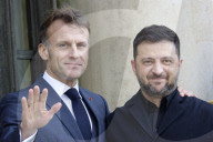 President Zelensky Meets President Macron For A Project Of Ukrainian Combat Aircraft Equipment