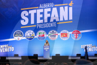 The Closing Event Of The Center-right Coalition's Campaign For The Veneto Regional Elections In Support Of Alberto Stefani At The Gran Teatro Geox In Padova