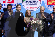 The Closing Event Of The Center-right Coalition's Campaign For The Veneto Regional Elections In Support Of Alberto Stefani At The Gran Teatro Geox In Padova