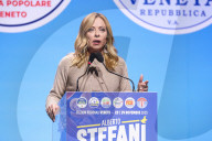 The Closing Event Of The Center-right Coalition's Campaign For The Veneto Regional Elections In Support Of Alberto Stefani At The Gran Teatro Geox In Padova