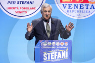 The Closing Event Of The Center-right Coalition's Campaign For The Veneto Regional Elections In Support Of Alberto Stefani At The Gran Teatro Geox In Padova