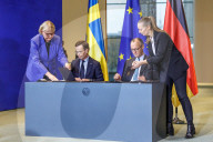 Unterzeichnung der deutsch-schwedischen Innovationspartnerschaft durch Friedrich Merz und Ulf Kristersson