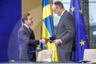 Unterzeichnung der deutsch-schwedischen Innovationspartnerschaft durch Friedrich Merz und Ulf Kristersson