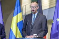 Unterzeichnung der deutsch-schwedischen Innovationspartnerschaft durch Friedrich Merz und Ulf Kristersson