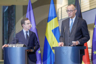 Unterzeichnung der deutsch-schwedischen Innovationspartnerschaft durch Friedrich Merz und Ulf Kristersson