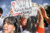 Young Doctors On Nationwide Strike For Implementation Of Deal With Tunisian Government In Tunis