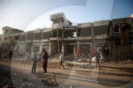 Aftermath Of Israeli Airstrike In Gaza, Palestine