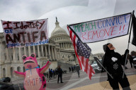 Anti-Trump Protest At U.S. Capitol