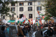 Demonstration In Support Of Palestine, Freedom Flotilla Coalition And Thousand Madleens To Gaza Mission In Milan