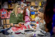 Queen Maxima Visits Mobiel Primary School - Amsterdam
