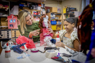 Queen Maxima Visits Mobiel Primary School - Amsterdam