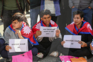 Victims Of Gen-Z Movement Stage Sit-in At Maitighar Against UML’s Program
