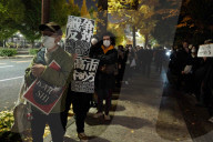 Protest Against The Japan PM's Remarks on Taiwan - Tokyo