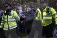 Demonstrators Arrested In Tavistock Square