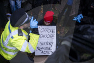 Demonstrators Arrested In Tavistock Square