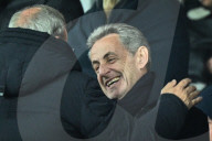 French former president Nicolas Sarkozy attends Ligue 1 PSG vs Le Havre AC - FA