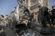 Israeli Car Strike Aftermath In Gaza City - Palestine