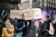 Massive Demonstration To Denounce Violence Against Women In Paris