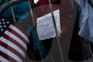Anti-Trump Rally At Lincoln Memorial